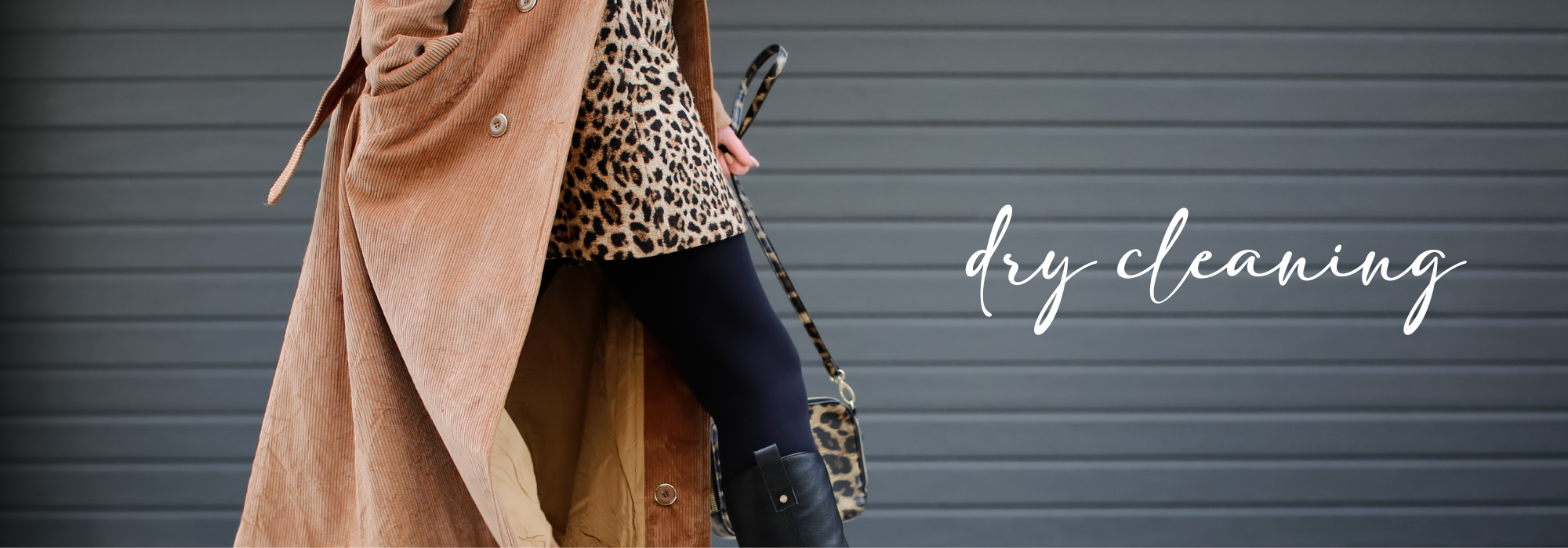 woman in a trenchcoat walking